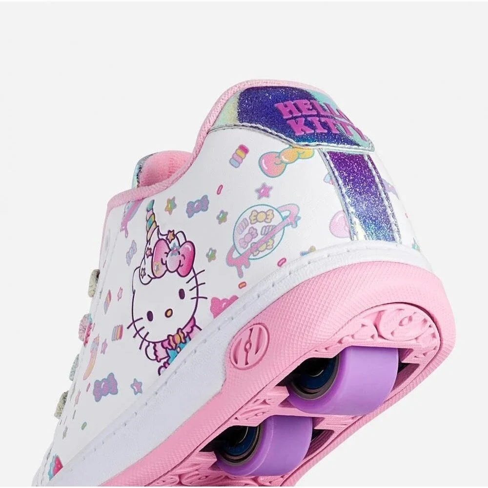 Heelys Hello Kitty Split X2 Sneaker Girls 2 M White Low Top Skate Shoes ZOGG3602